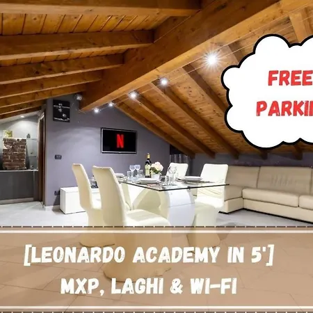 Leonardo Academy In 5' - Parcheggio Gratis - Laghi & Wi-fi Appartamento